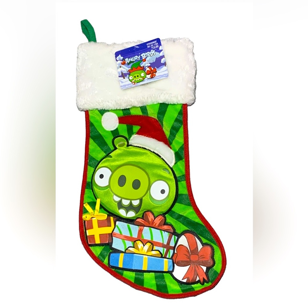 Angry Birds Seasons Minion Pig Green Stocking 17” 2013 Collection Commonwealth